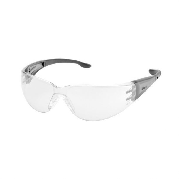 Elvex SG-401C Atom ballistic eye protection - Clear lens, grey temples ...